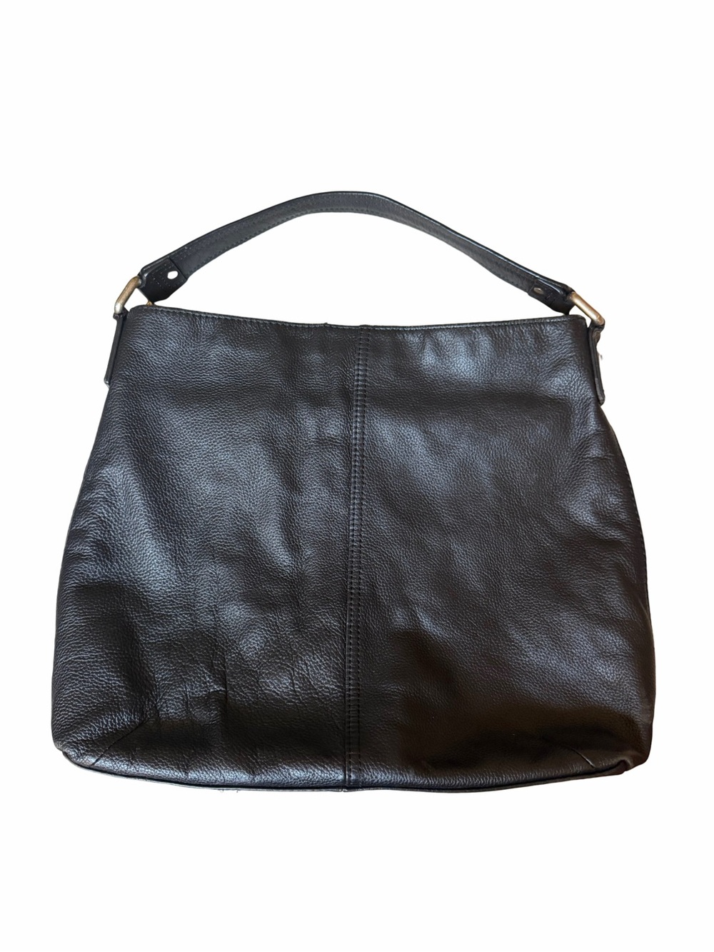Kooba Black Pebbled Leather Hobo Bag